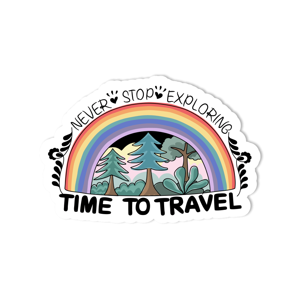 Time To Travel Sticker - Sticker Shuttle