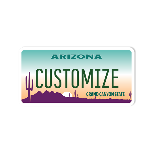Arizona License Plate Custom Sticker