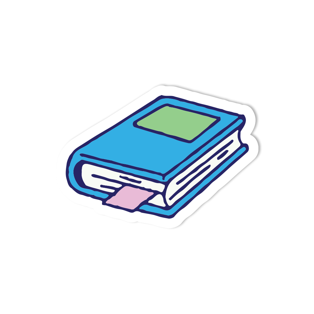 Blank Book Sticker - Sticker Shuttle