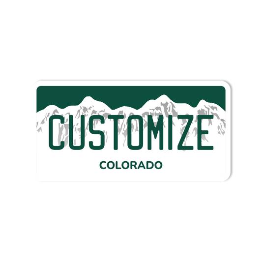 Colorado License Plate Custom Sticker