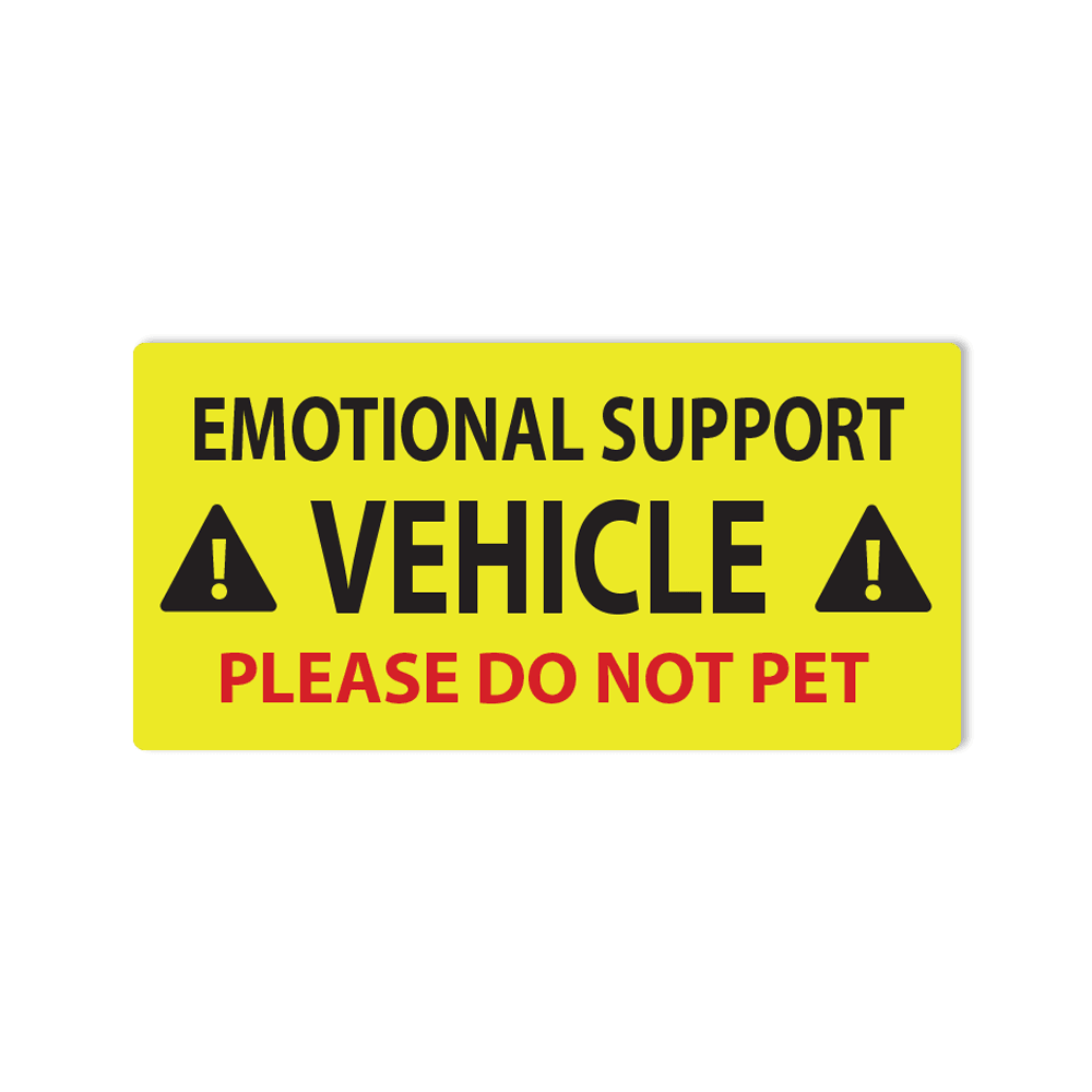 Funny Emotional Support Vehicle Bumper Sticker for Cars, Trucks, SUV's - StickerShuttle