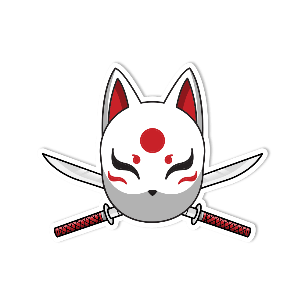 Kitsune Mask Sticker - Sticker Shuttle
