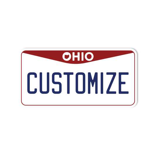 Ohio License Plate Custom Sticker
