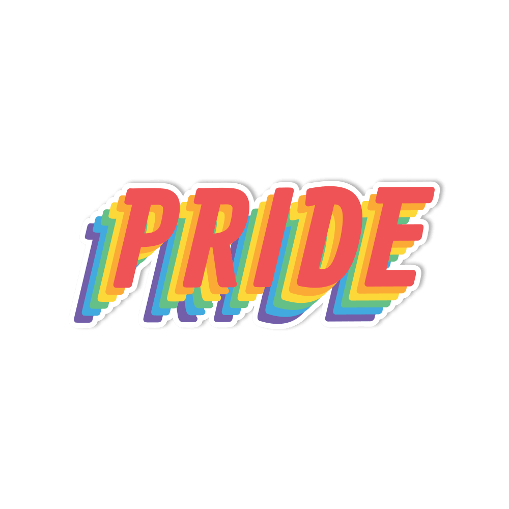 Waterproof Vinyl Sticker - Pride LGBTQ+ Rainbow - StickerShuttle