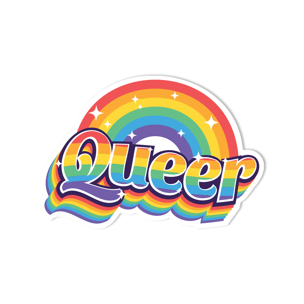 Waterproof Vinyl Sticker - Queer LGBTQ+ - StickerShuttle