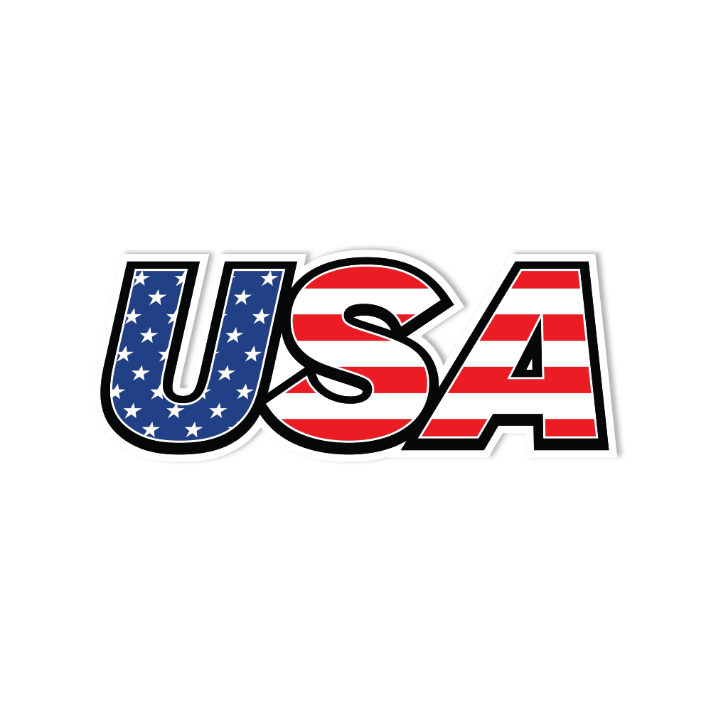 Waterproof Vinyl Sticker - USA - United States of America - StickerShuttle