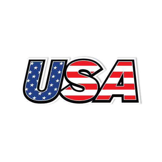 Waterproof Vinyl Sticker - USA - United States of America - StickerShuttle